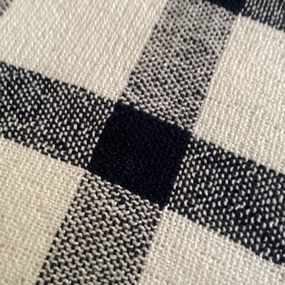 Pottery Barn Throws, pair navy and white check pattern 50 1/2” x62 1/2” - Picture 8 of 8